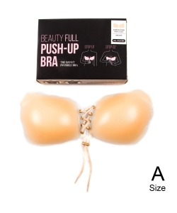 Self Adhesive Silicon Push Up Bra With Drawstring UW910004 A